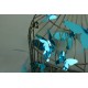 Stickers papillons 3D miroirs bleu