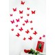Sticker papillons 3D rouges
