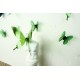 Sticker papillons 3D verts 