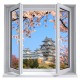 Sticker trompe l'oeil Château Himeji