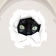 Sticker Chat noir aux grands yeux