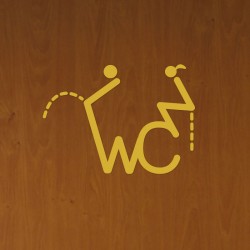 Sticker porte Figure WC 2