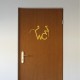 Sticker porte Figure WC 2