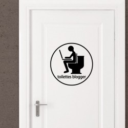 Sticker Toilette blogger