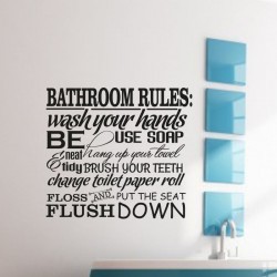 Sticker Bathroom Rules 2