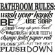 Sticker Bathroom Rules 2