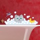 Sticker Chat dans le bain