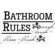 Sticker Bathroom Rules