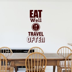 Sticker Eat well, travel often