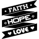 Sticker Faith hope love
