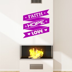 Sticker Faith hope love