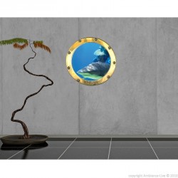 Sticker Trompe l'oeil requin