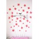 Stickers fleurs 3D rouges