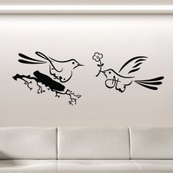 Sticker oiseaux orientaux Sticker oiseaux orientaux