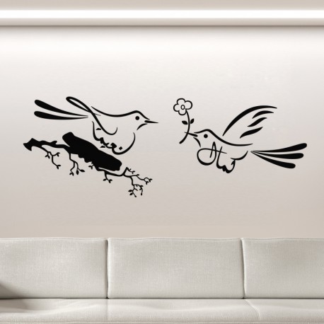 artzy Sticker Mural Salon Oiseau à prix pas cher