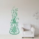 Sticker fleurs dans  une vase orientale