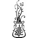 Sticker fleurs dans  une vase orientale