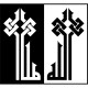 Sticker oriental en  Kufi rétroversé