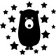 Sticker ours et étoiles