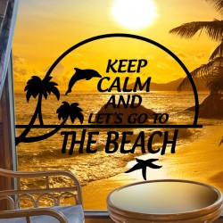 Sticker keep calm and let's go to the beach