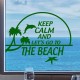 Sticker keep calm and let's go to the beach