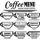 Sticker coffee menu