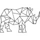 Sticker rhinocéros en forme géométrique