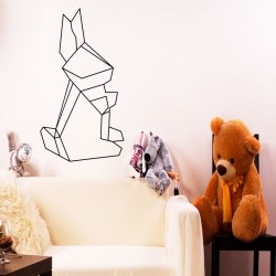 Sticker lapin en origami