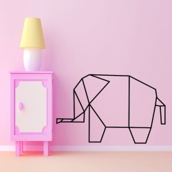 Sticker éléphant en origami