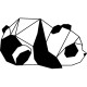 Sticker panda en forme géométrique 2