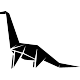Sticker dinosaure en forme géométrique