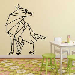 Sticker loup en origami