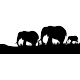 Sticker troupeau d'éléphant