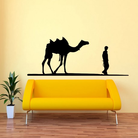 Sticker homme et chameau