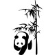 Sticker panda et bambou