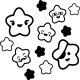 Sticker groupe d'étoiles heureux
