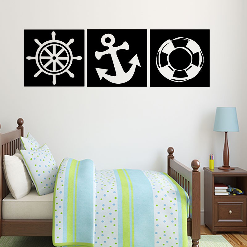 Sticker pirate et son bateau – Stickers CHAMBRE ENFANTS Filles