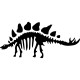 Sticker squelette d'un stégosaure