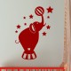 Sticker éléphant de cirque et des étoiles