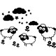 Sticker petits moutons et des étoiles