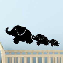 Sticker éléphant en train