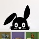 Sticker lapin qui se cache