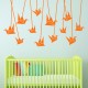 Sticker petits oiseaux en origami