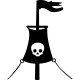 Sticker drapeau de pirate
