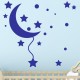 Sticker croissant de lune et des étoiles