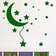 Sticker croissant de lune et des étoiles