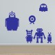 Sticker petits robots joyeux