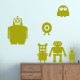 Sticker petits robots joyeux