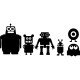 Sticker petits robots joyeux