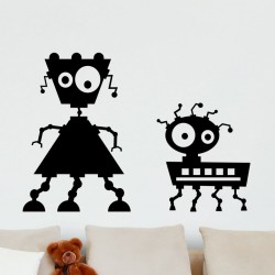 Sticker petits robots rigolos